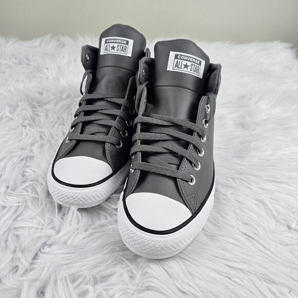 Converse CTAS High Street Mid Shoes A09524C Shark Gray Faux Leather Men\'s Size 9 main image 8